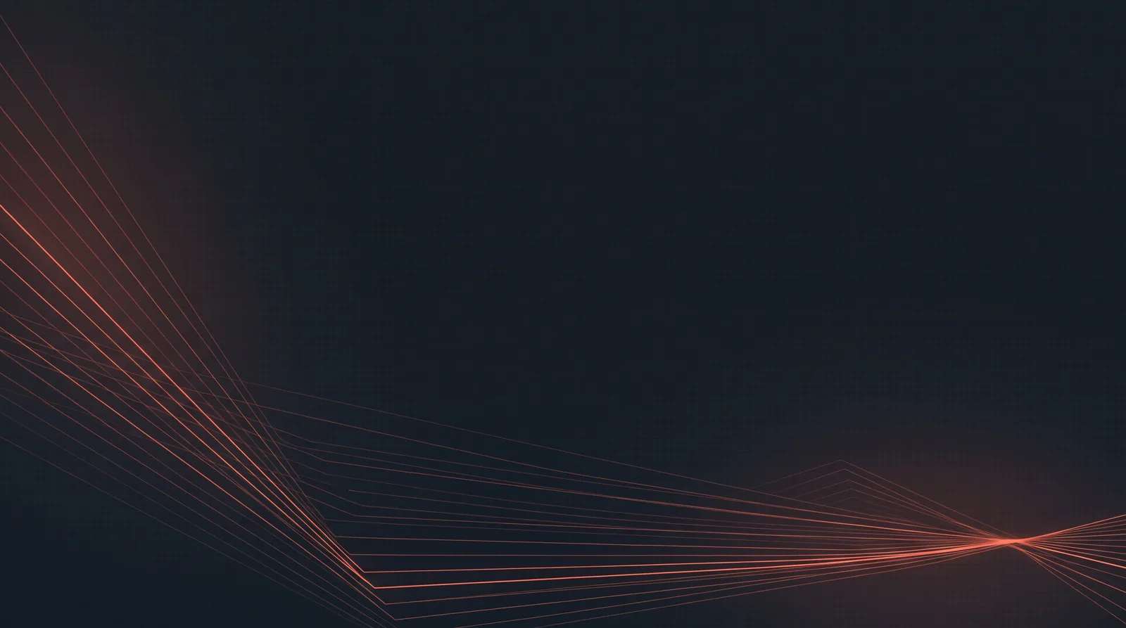 Abstract illustration of converging data lines representing ad performance tracking