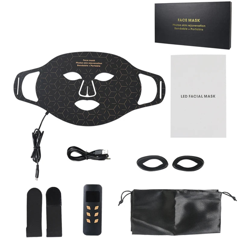 Silicone LED Red Light Therapy Mask (Face & Neck)