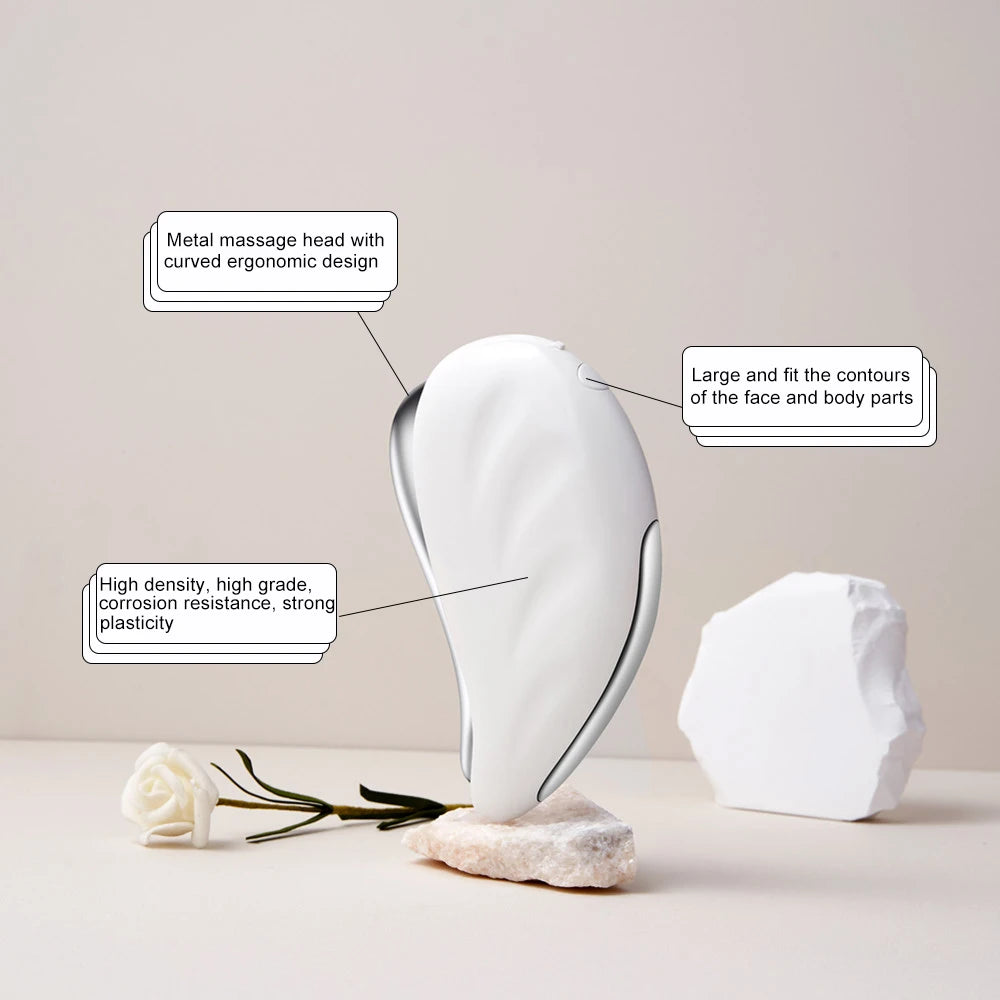 Hot Products Portable Scraping Face Neck Guasha Massager Personal Home Use Electric Heating Gua Sha Board Vibration