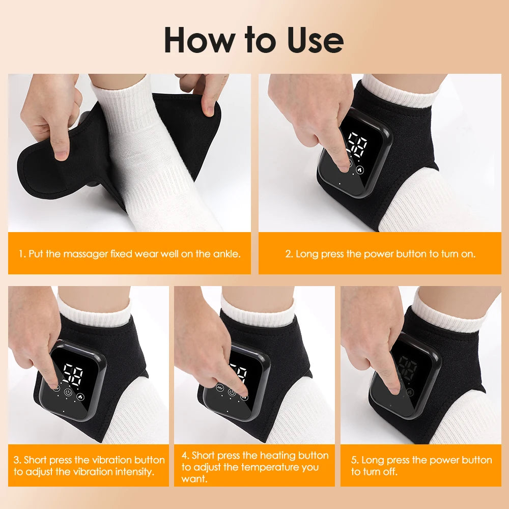 Ankle Massager | Foot Massager Hot Compress | Vibration Massage Joint Protection