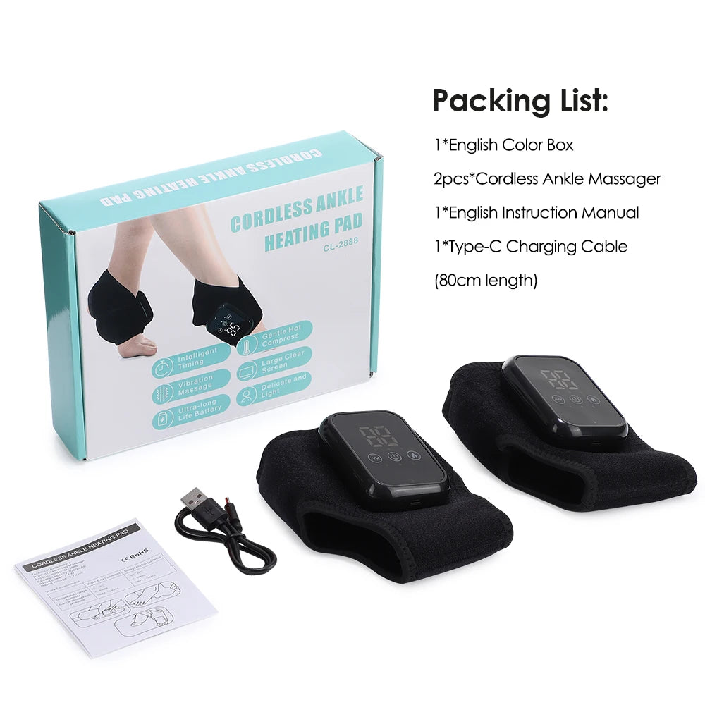 Ankle Massager | Foot Massager Hot Compress | Vibration Massage Joint Protection