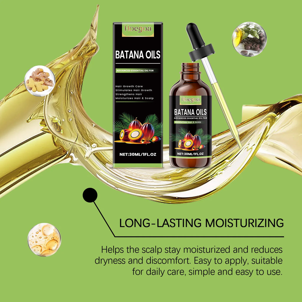 Batana Oil for Hair Growth Revitalizing Strengthening Nourish Damaged Hair Scalp Treatment Add Volume Thicker Stronger Hair Care