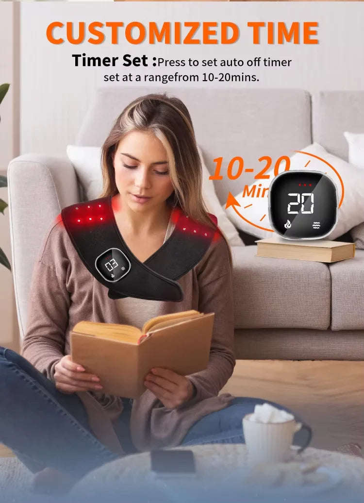 Home Red Light Infrared for Neck and Shoulder Muscle Relaxation Device