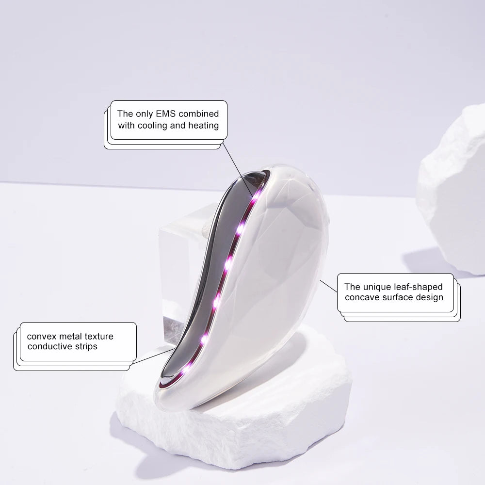 Hot Products Portable Scraping Face Neck Guasha Massager Personal Home Use Electric Heating Gua Sha Board Vibration