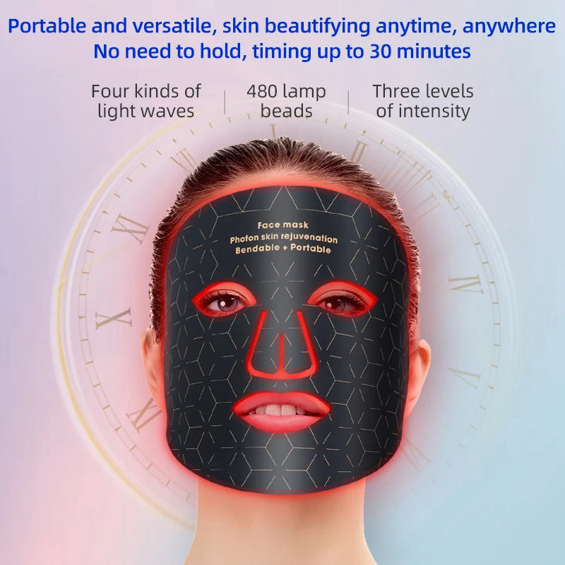 Silicone LED Red Light Therapy Mask (Face & Neck)