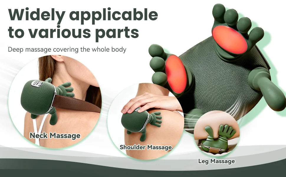 Wireless Shiatsu Neck & Shoulder Massager: 3D Kneading Massage Shawl with Heat