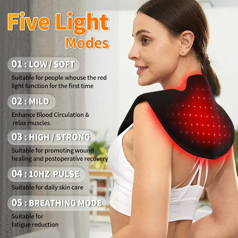Home Red Light Infrared for Neck and Shoulder Muscle Relaxation Device